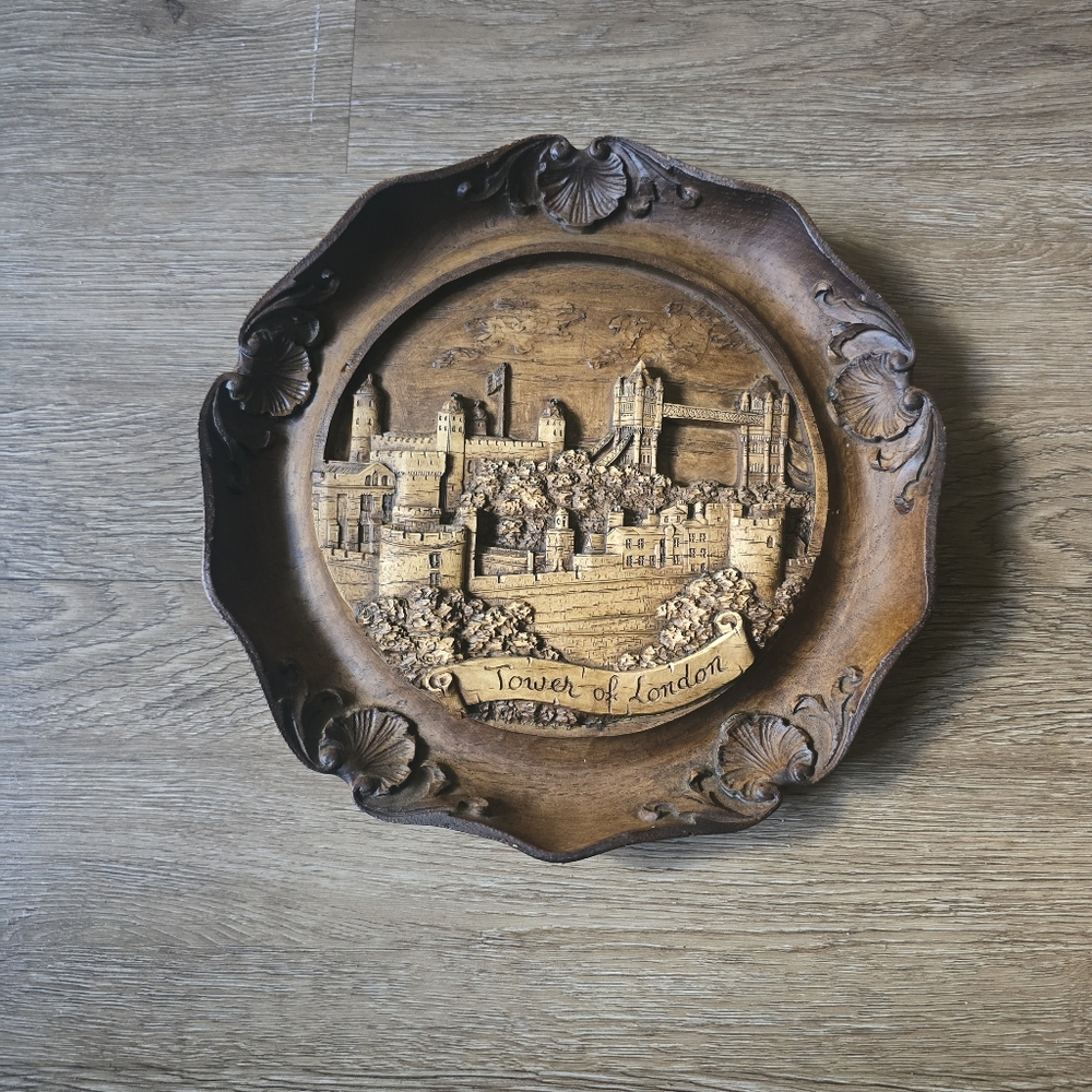 Vintage Tower of London Decorative Wooden Art